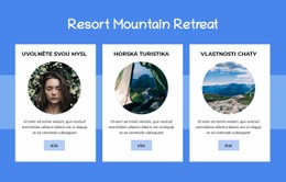 Resort Mountain Retreat – Vstupní Stránka HTML