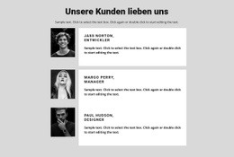 Unsere Kunden Lieben Uns - HTML Template Builder