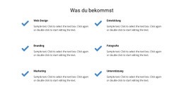 Was Du Bekommst - Moderne Landingpage