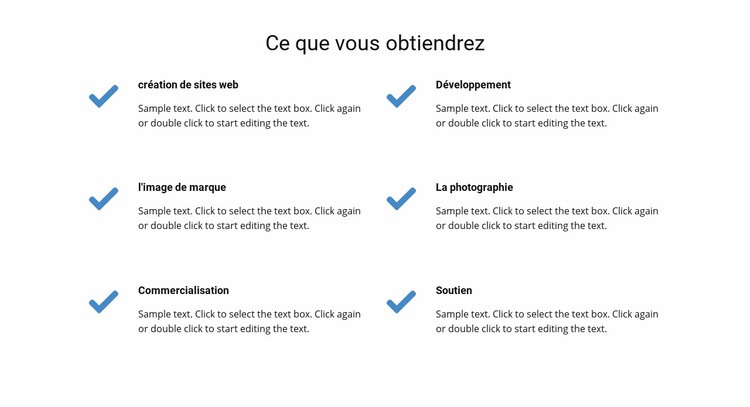 Ce que vous obtiendrez Modèles de constructeur de sites Web