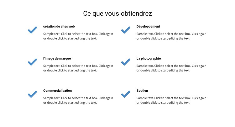 Ce que vous obtiendrez Modèle CSS