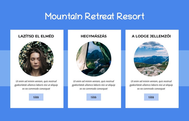 Mountain Retreat Resort HTML Sablon