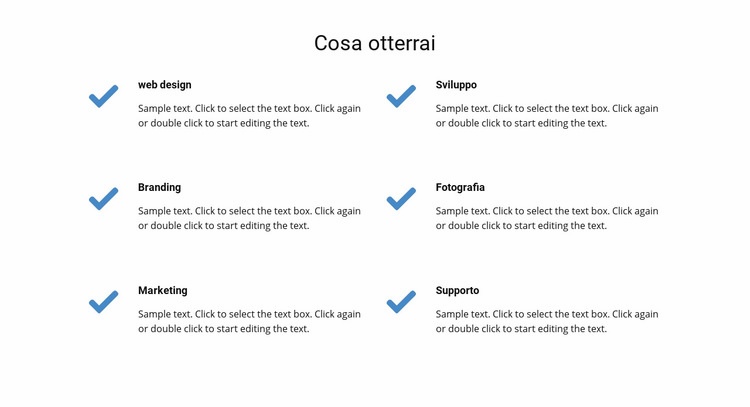 Cosa otterrai Progettazione di siti web