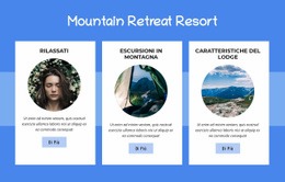 Mountain Retreat Resort - Mockup Del Sito Web Definitivo