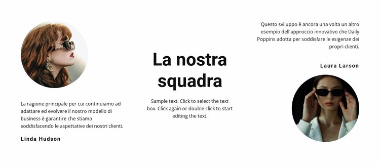 Team di due stilisti Mockup del sito web