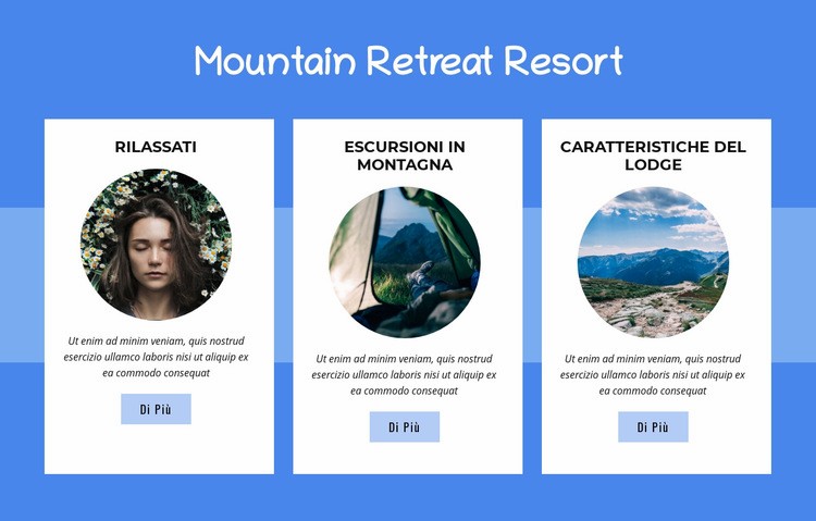 Mountain Retreat Resort Modello HTML5