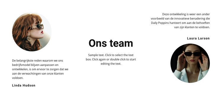 Team van twee stylisten Html Website Builder