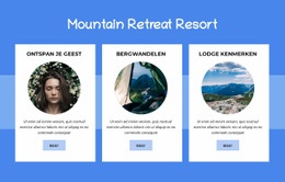 HTML5-Thema Voor Mountain Retreat Resort