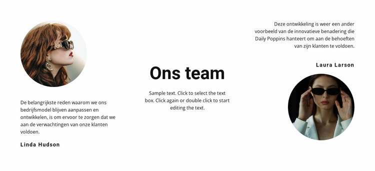 Team van twee stylisten HTML5-sjabloon