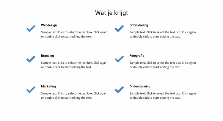 Wat je krijgt HTML5-sjabloon