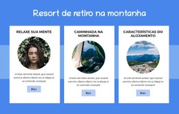 Modelo De Uma Página Para Resort De Retiro Na Montanha