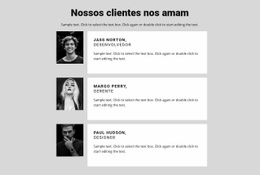 Nossos Clientes Nos Amam - Designer Da Página De Destino