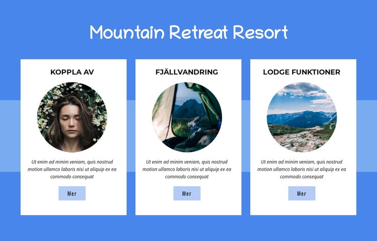 Mountain Retreat Resort Hemsidedesign