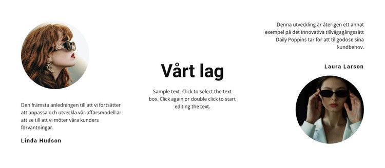 Team av två stylister HTML-mall