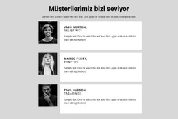 Müşterilerimiz Bizi Seviyor - Açılış Sayfası Tasarımcısı