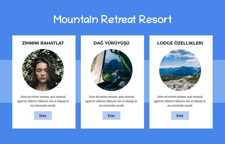 Mountain Retreat Resort Açılış sayfası