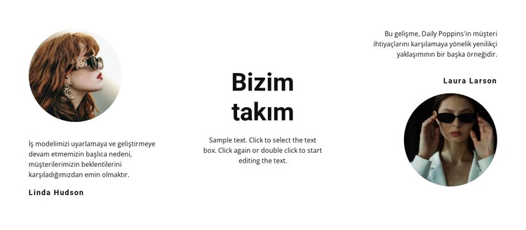 İki stilistten oluşan ekip CSS Şablonu