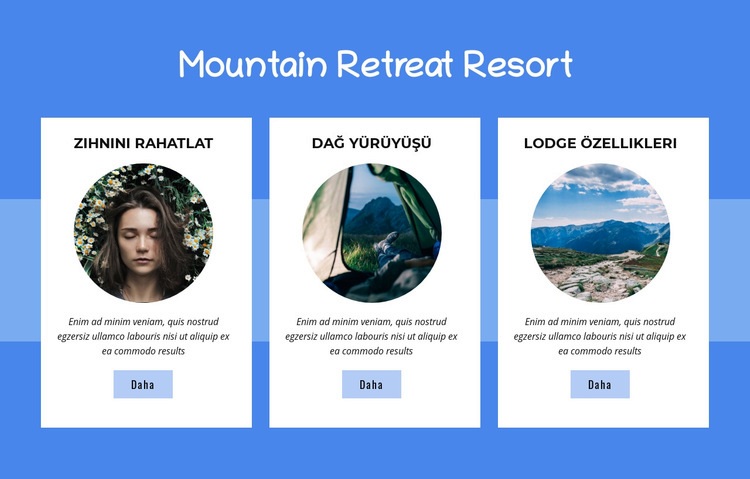 Mountain Retreat Resort Html Web Sitesi Oluşturucu