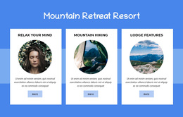 Mountain Retreat Resort - Easy-To-Use Web Page Design