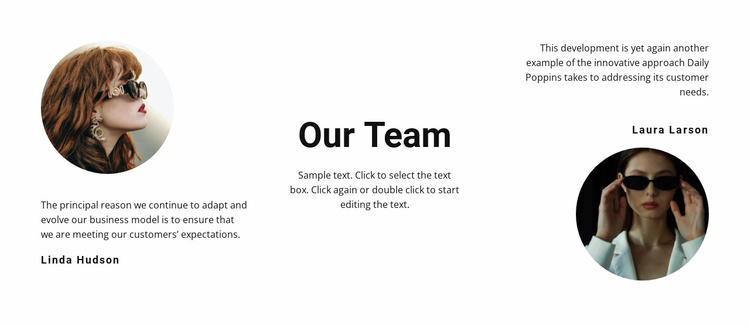 Team of two stylists Landing Page