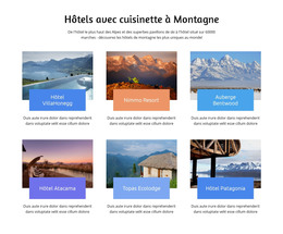 Des Hôtels De Montagne Uniques – Modèle Web Moderne