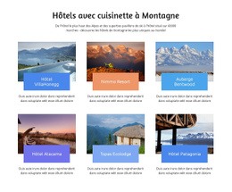 Des Hôtels De Montagne Uniques - Modèle D'Une Page