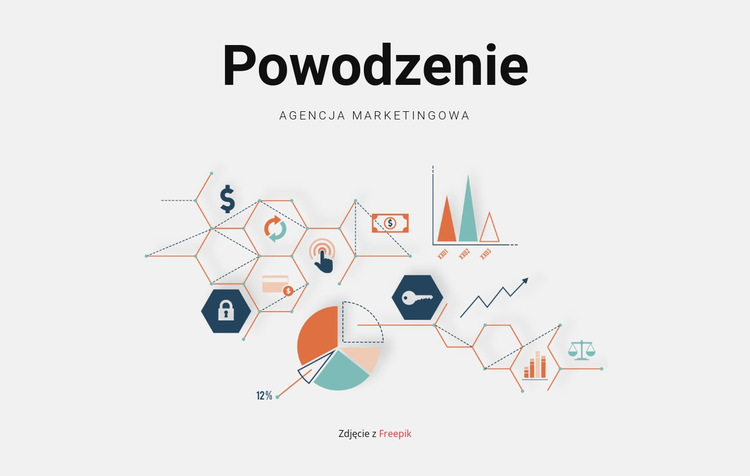 Historie sukcesów Szablon witryny sieci Web