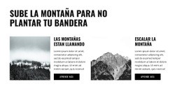 Secciones De La Página De Inicio Para Preparándose Para La Caminata