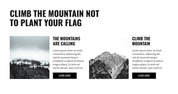 Homepage Sections For Preparing For The Hike