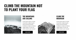 Preparing For The Hike - Mobile Website Template