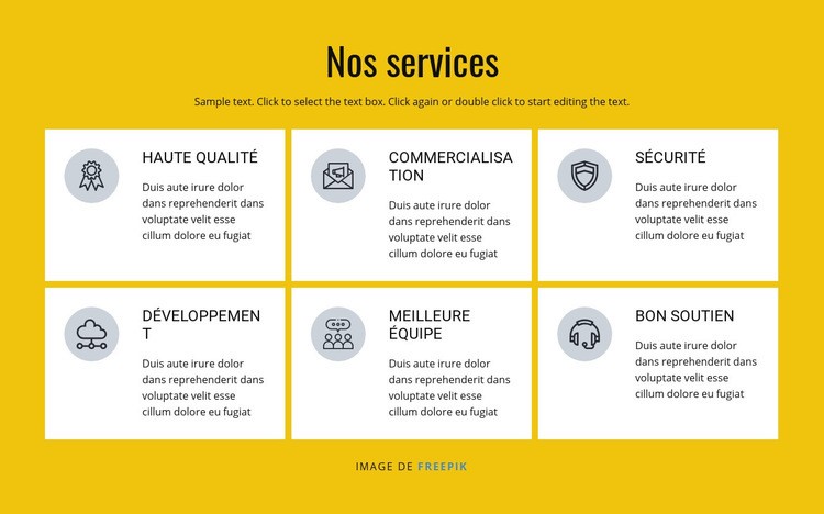 Solutions de marketing et de vente Page de destination