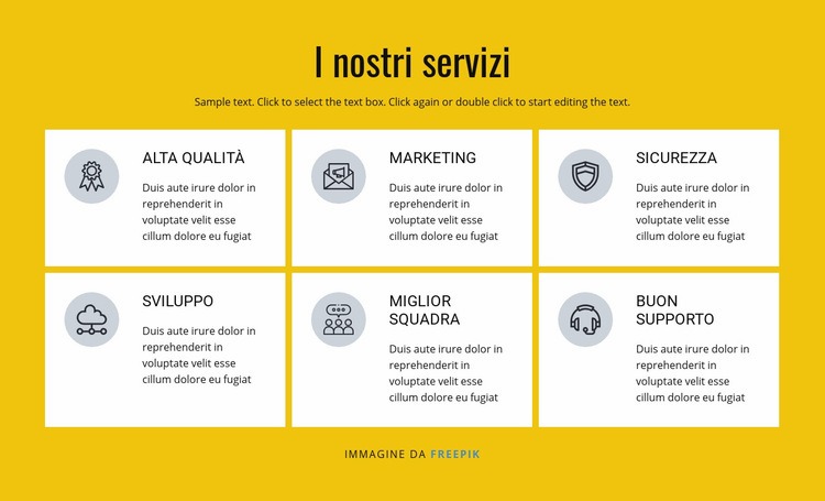 Soluzioni di marketing e vendita Costruttore di siti web HTML