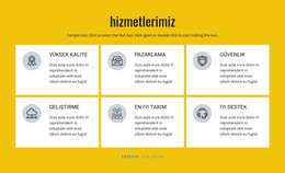 Pazarlama Ve Satış Çözümleri Için HTML Sitesi
