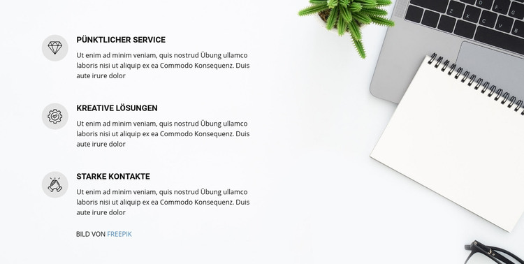 Wir bieten Beratung HTML-Vorlage