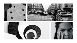 Conception De Site Web Premium Pour Galerie Avec Des Photos De Villes