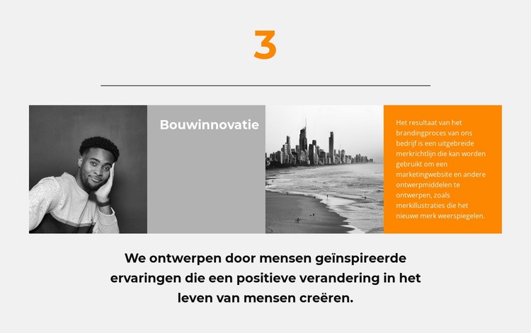 Vier kolommen met tekst en foto's HTML5-sjabloon