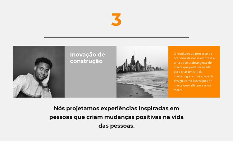 Quatro colunas com texto e fotos Modelo de site