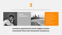 Metin Ve Fotoğraflar Içeren Dört Sütun - HTML Layout Builder