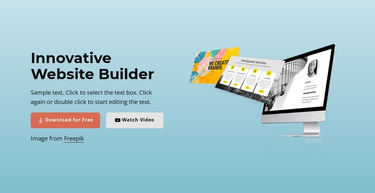 Innovative website builder Homepage Design