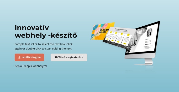 Innovatív weboldal -készítő HTML Sablon