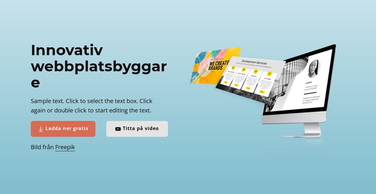 Innovativ webbplatsbyggare HTML-mall