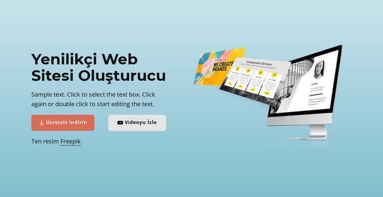 Yenilikçi web sitesi oluşturucu CSS Şablonu