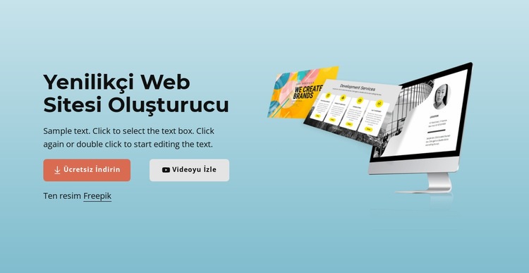 Yenilikçi web sitesi oluşturucu Web sitesi tasarımı