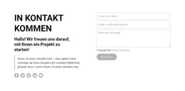 Kontaktieren Sie Uns Und Folgen Sie Uns HTML5-Vorlage