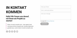 Kontaktieren Sie Uns Und Folgen Sie Uns - Joomla-Vorlage Für Jedes Gerät