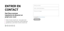 Contactez-Nous Et Suivez-Nous - Conception Professionnelle Personnalisable