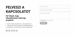Vegye Fel Velünk A Kapcsolatot És Kövessen Minket - HTML Webhelysablon
