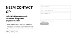 Neem Contact Met Ons Op En Volg Ons - HTML Builder