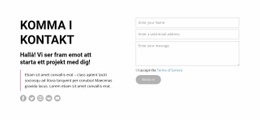 Hör Av Dig Och Följ Oss - HTML-Webbplatsmall