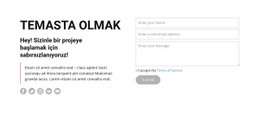 İletişime Geçin Ve Bizi Takip Edin - Çok Amaçlı Tek Sayfalık Şablon